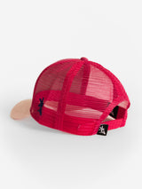 Pink Suede Mesh Navy Eagles Script Hat