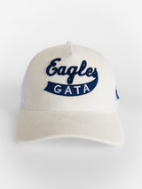 White Suede Mesh Eagles Script GATA Tail Hat