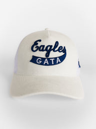 White Suede Mesh Eagles Script GATA Tail Hat