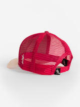 Pink Suede Mesh White Eagles Script Hat