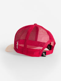 Pink Suede Mesh White Eagles Script Hat