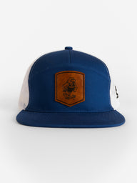 Blue GSU Leather Patch Strutter Hat
