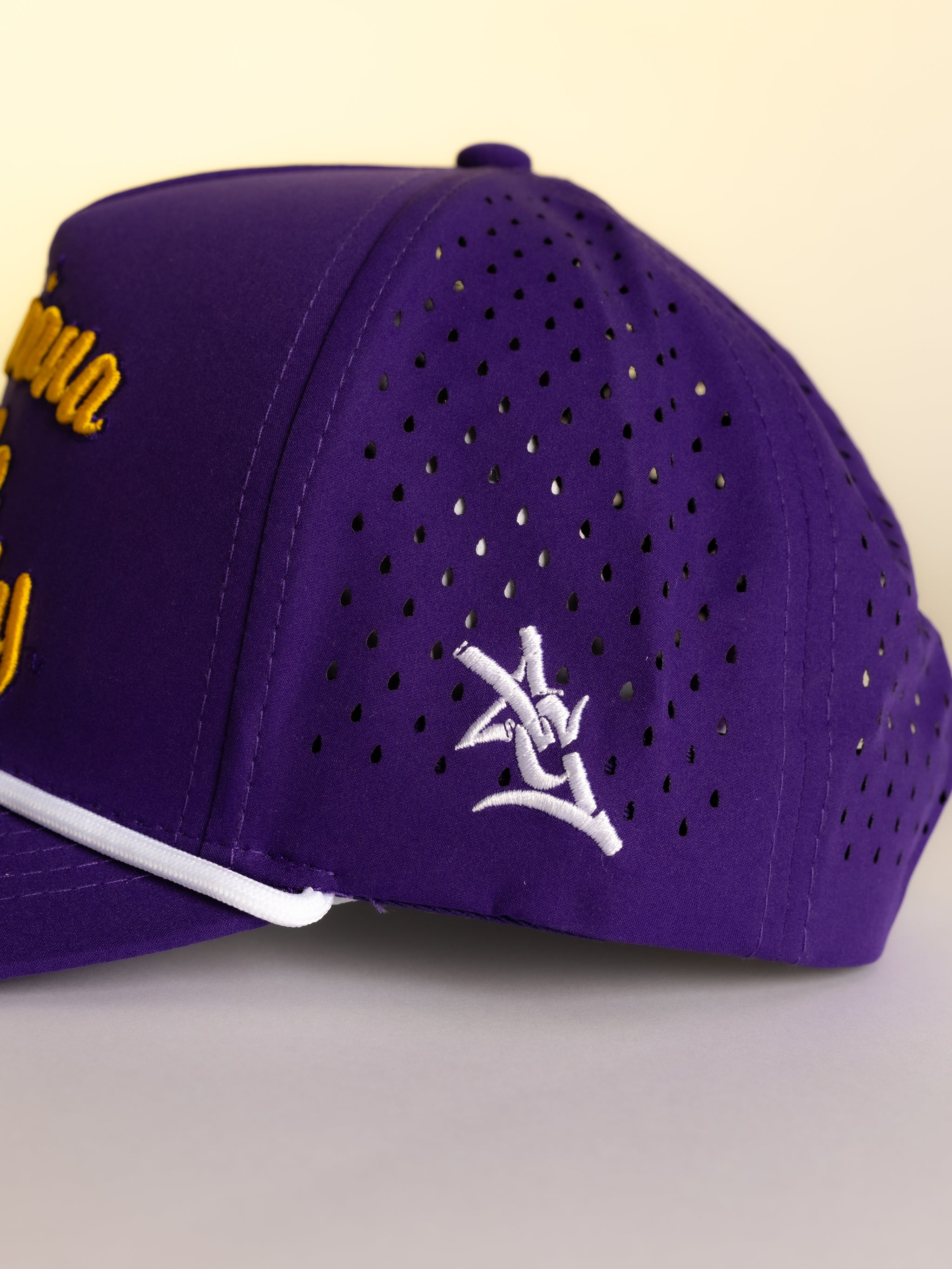 Purple LSU Script Hat
