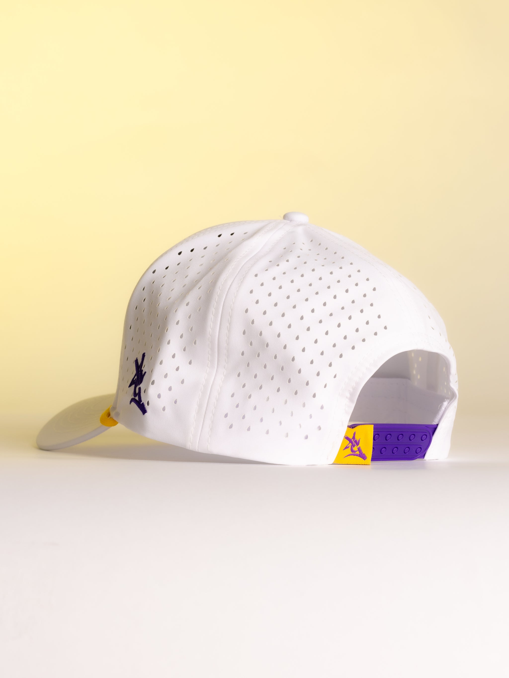White LSU Script Hat