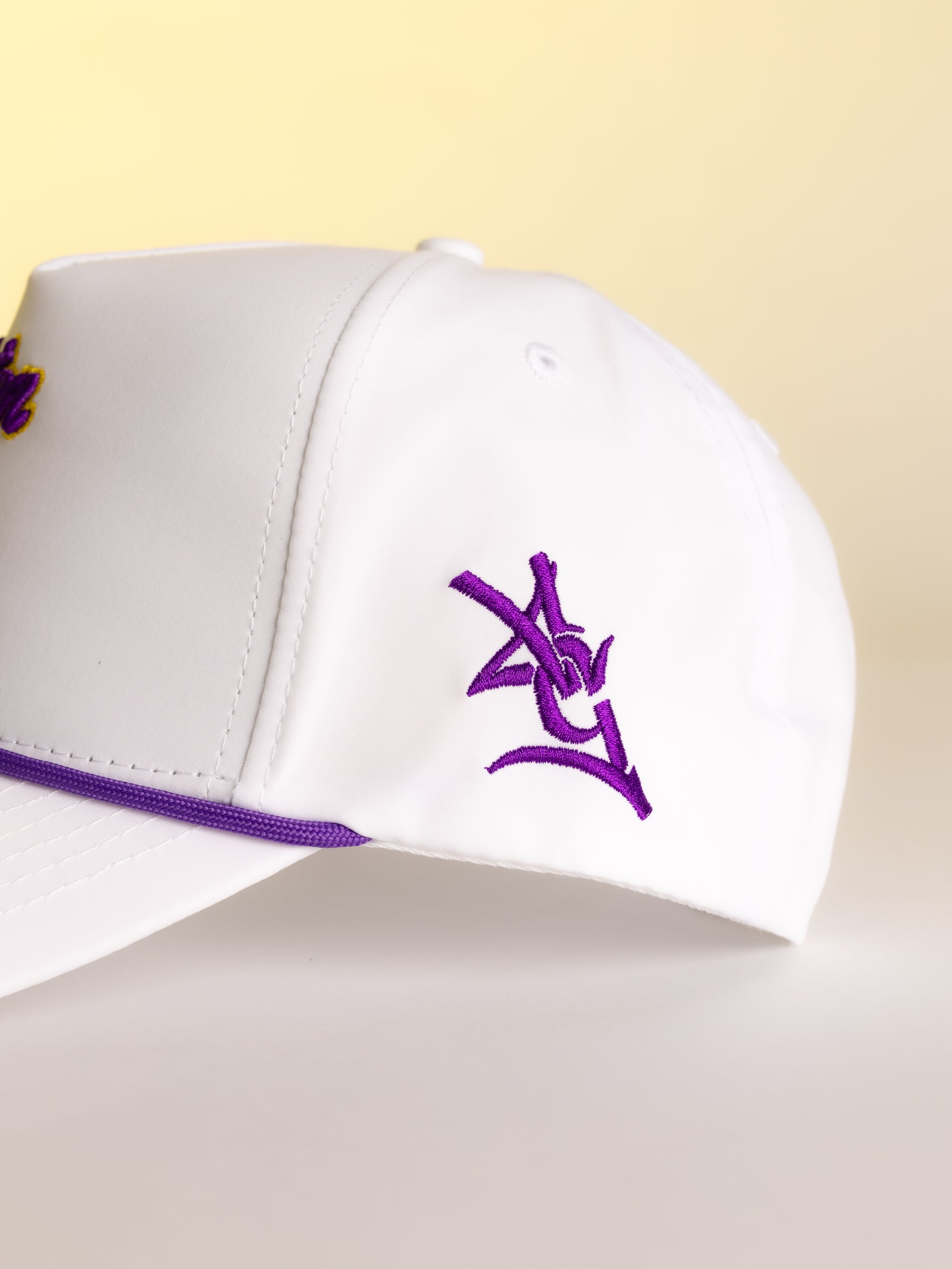 White Baton Rouge Script Hat