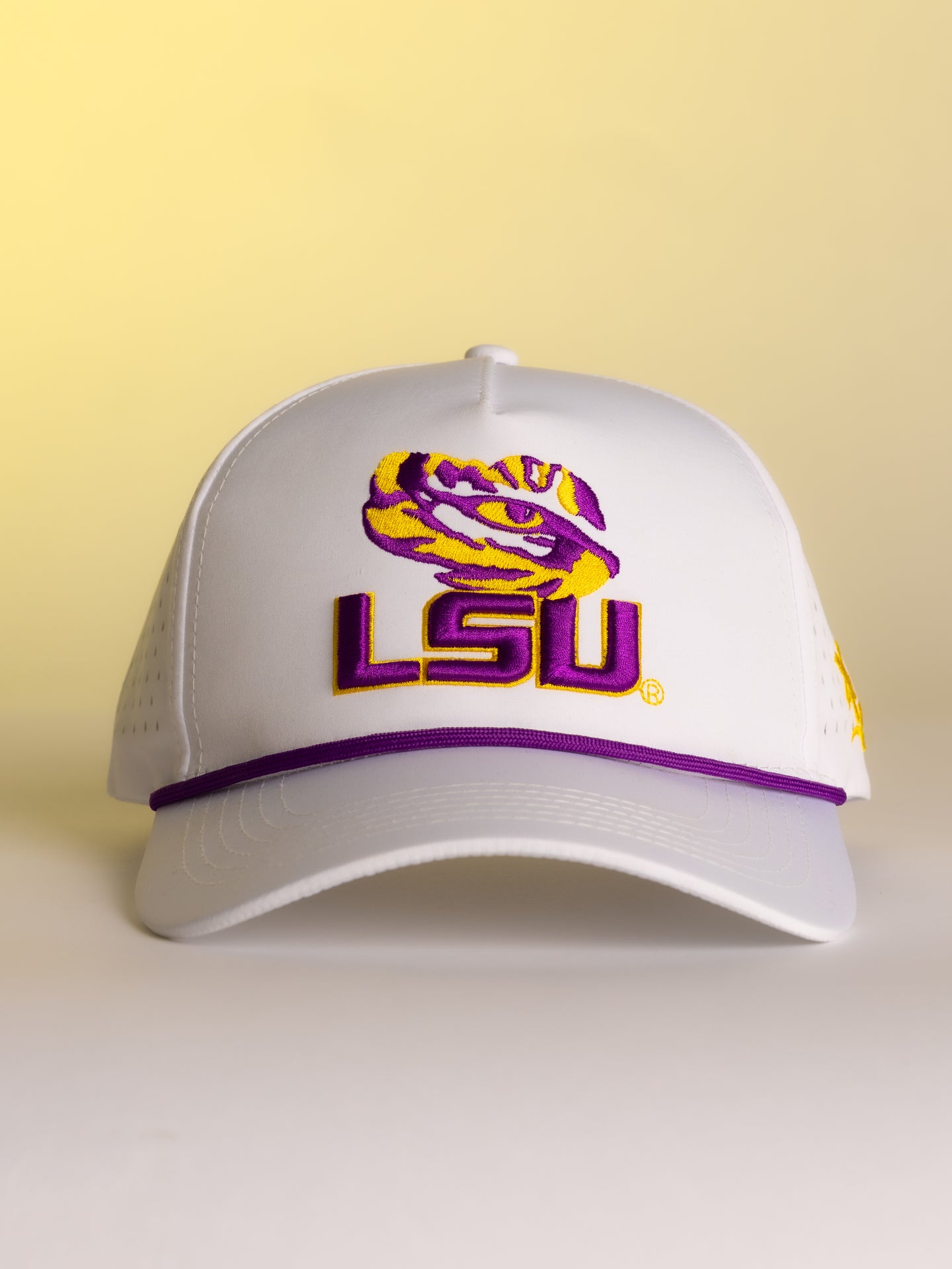 White LSU Tiger Eye Hat
