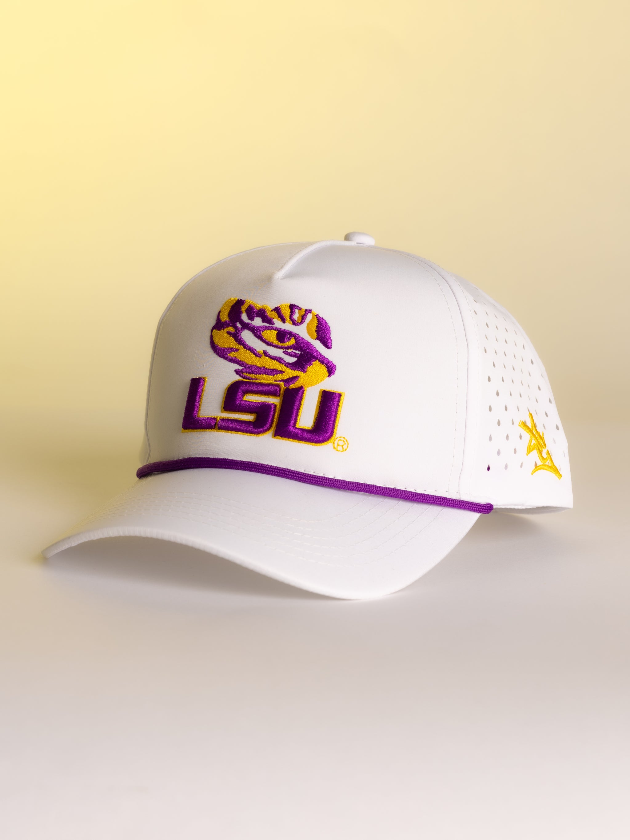 White LSU Tiger Eye Hat