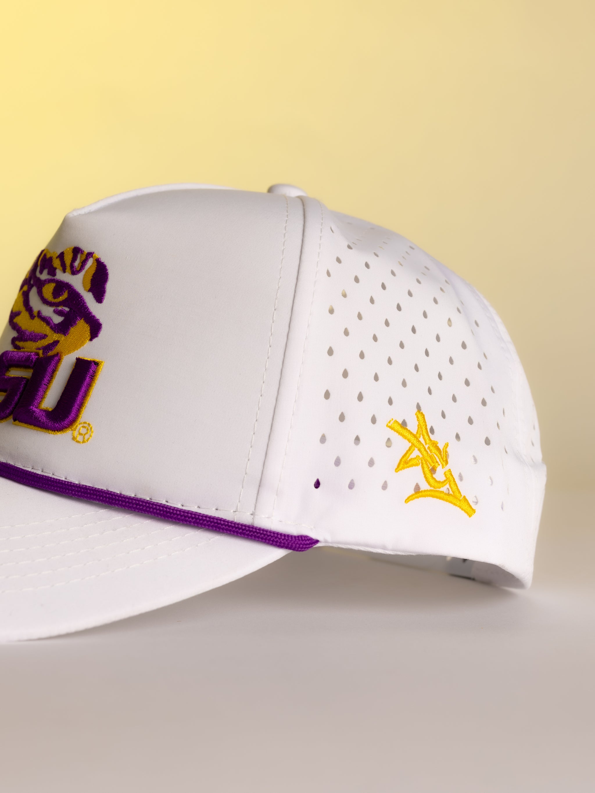 White LSU Tiger Eye Hat