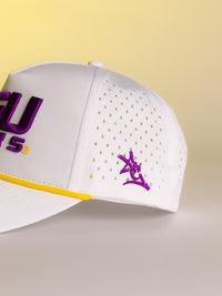 White LSU Tigers Block Hat
