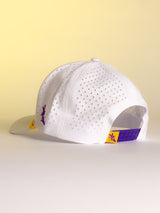 White LSU Flipped Tiger Hat