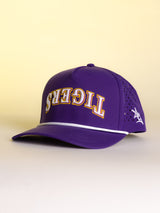 Purple LSU Flipped Tiger Hat