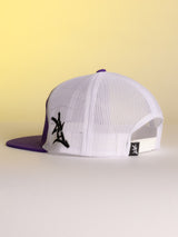 Purple LSU Leather Patch Hat