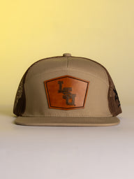 Brown LSU Leather Patch Hat