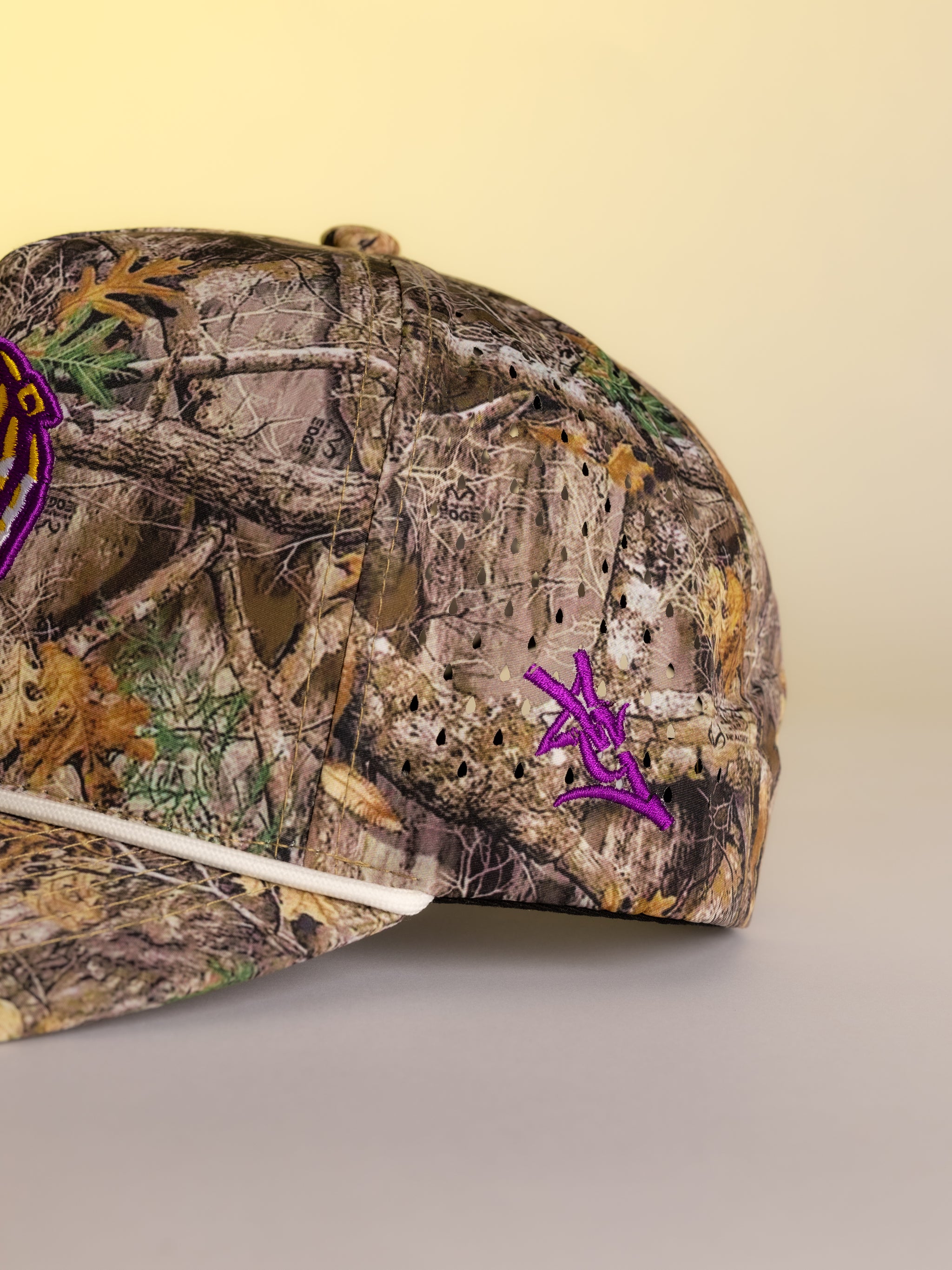 Camo LSU Tiger Head Hat