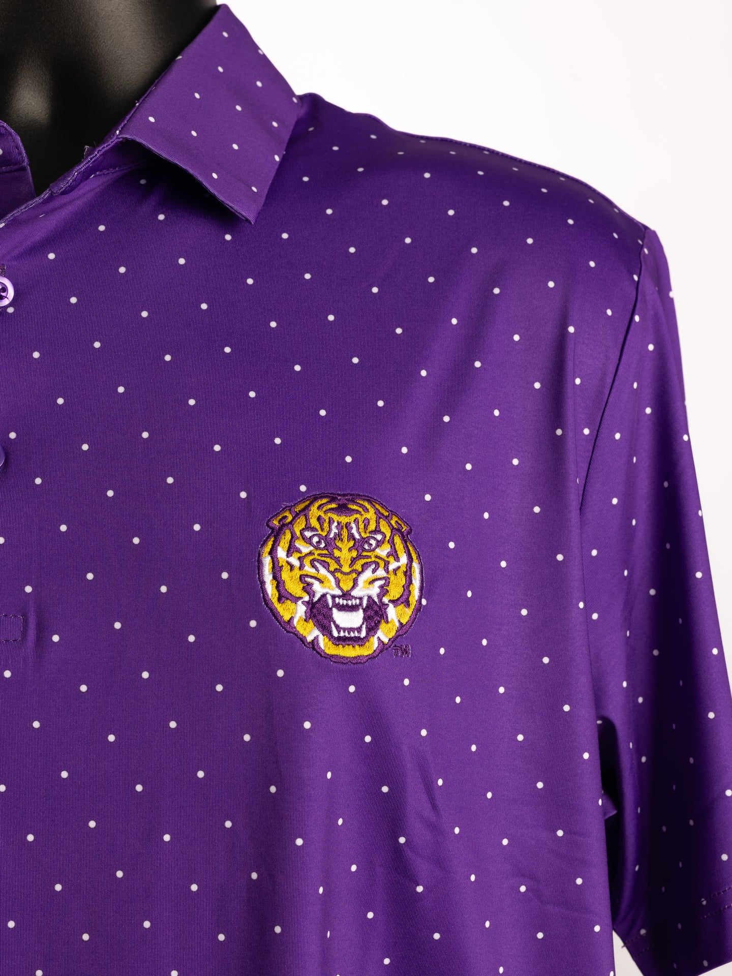Polka Dot LSU Polo