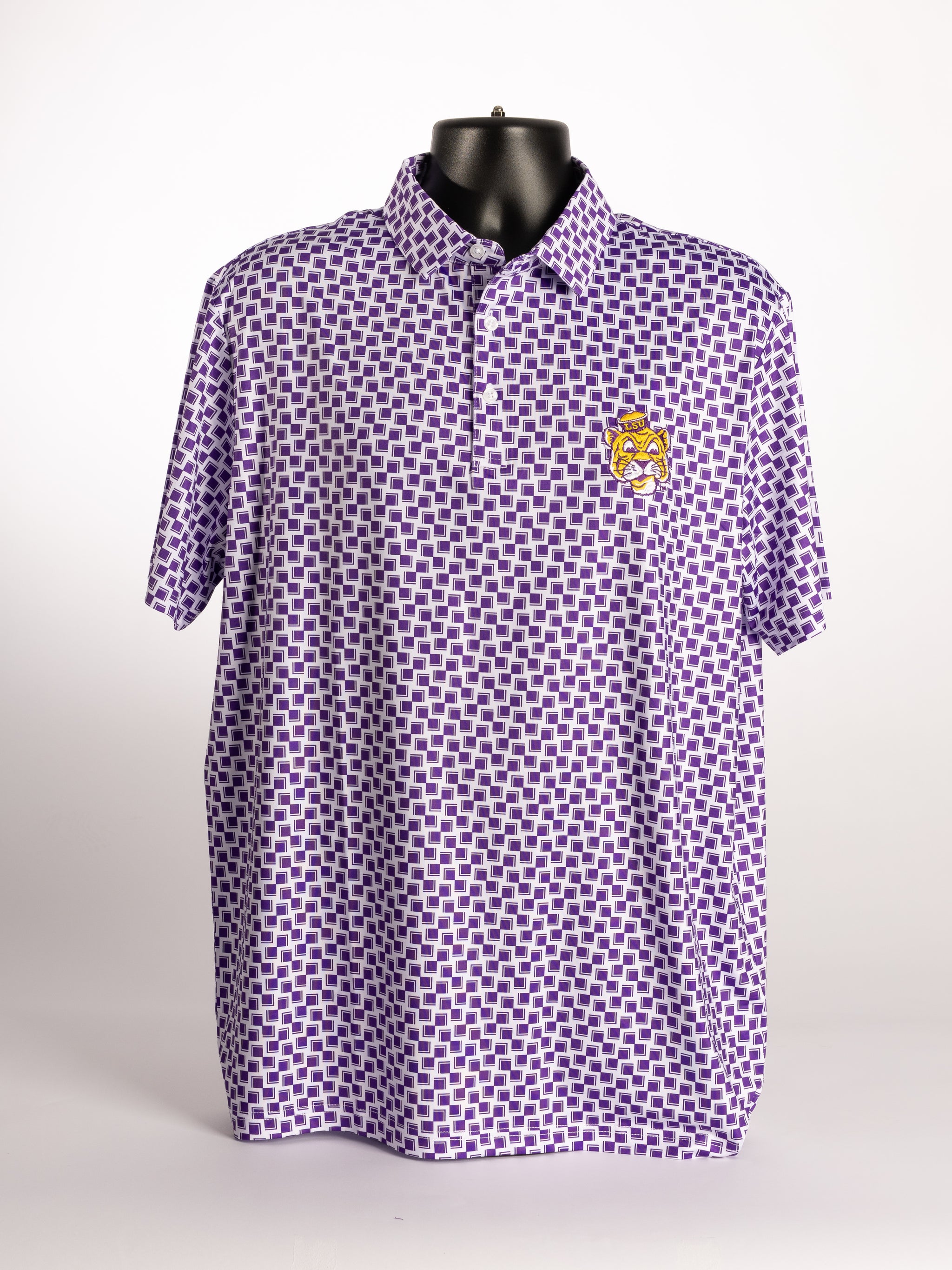 Checkered Vintage Mike LSU Polo