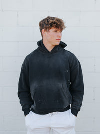 Black Acid Wash Hoodie