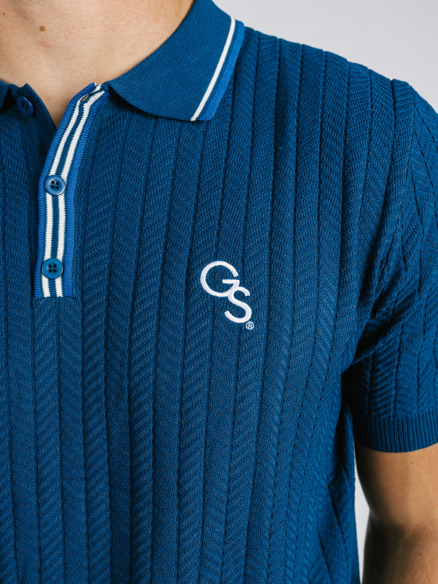 Dark Blue Knit GS Golf Shirt