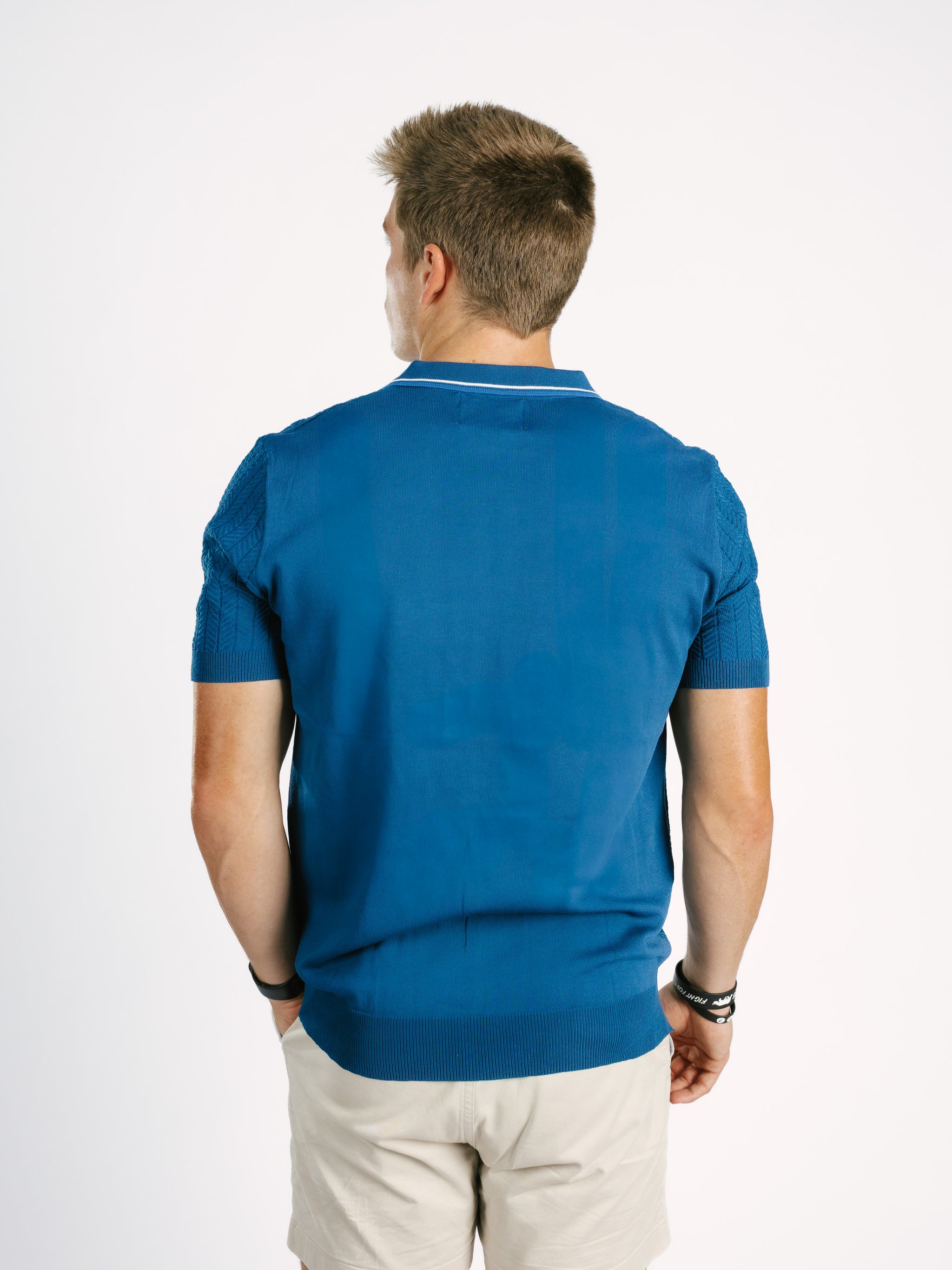 Dark Blue Knit GS Golf Shirt