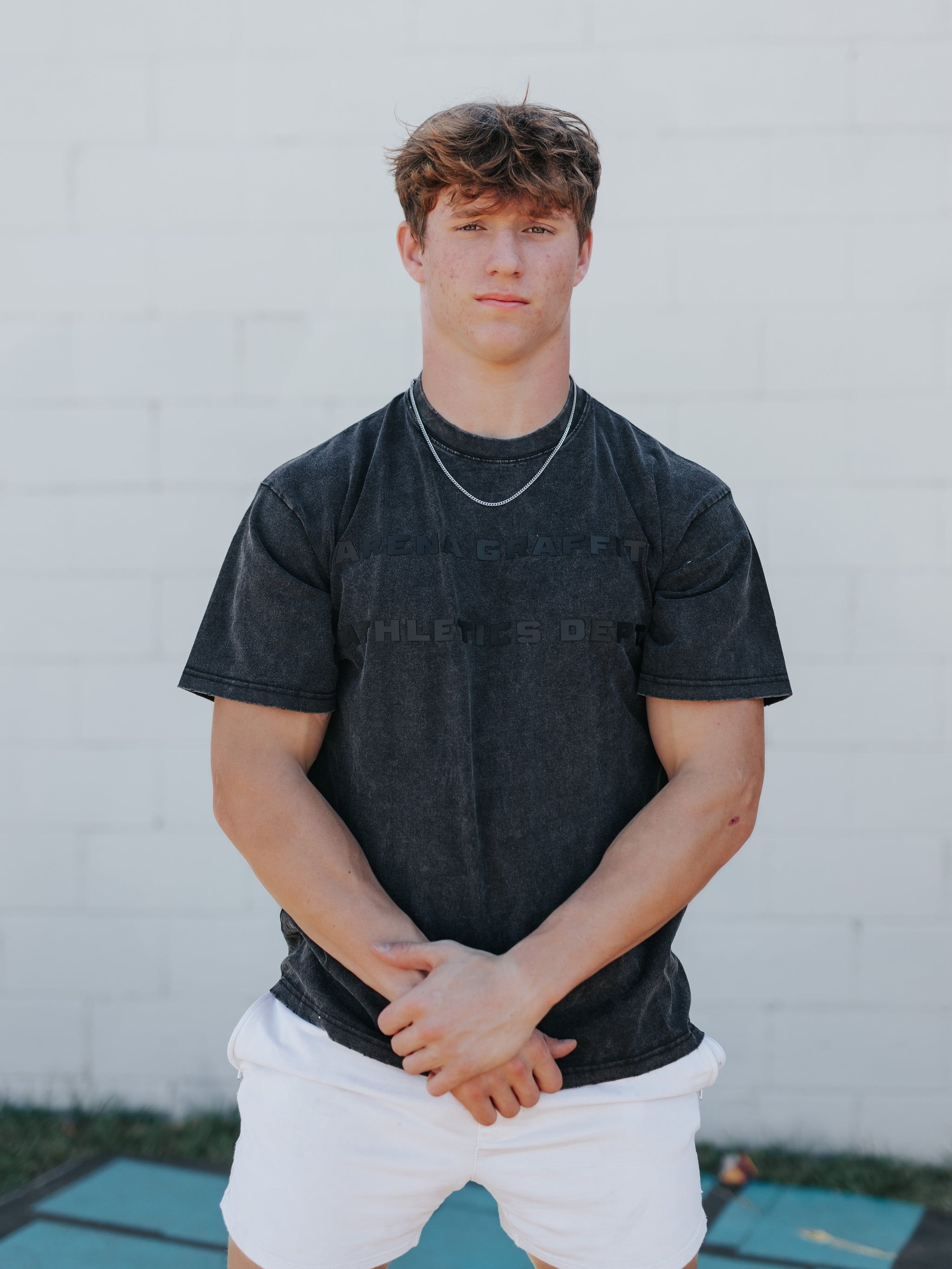 Black AG ATHLETIC DEPT Boxy Tee