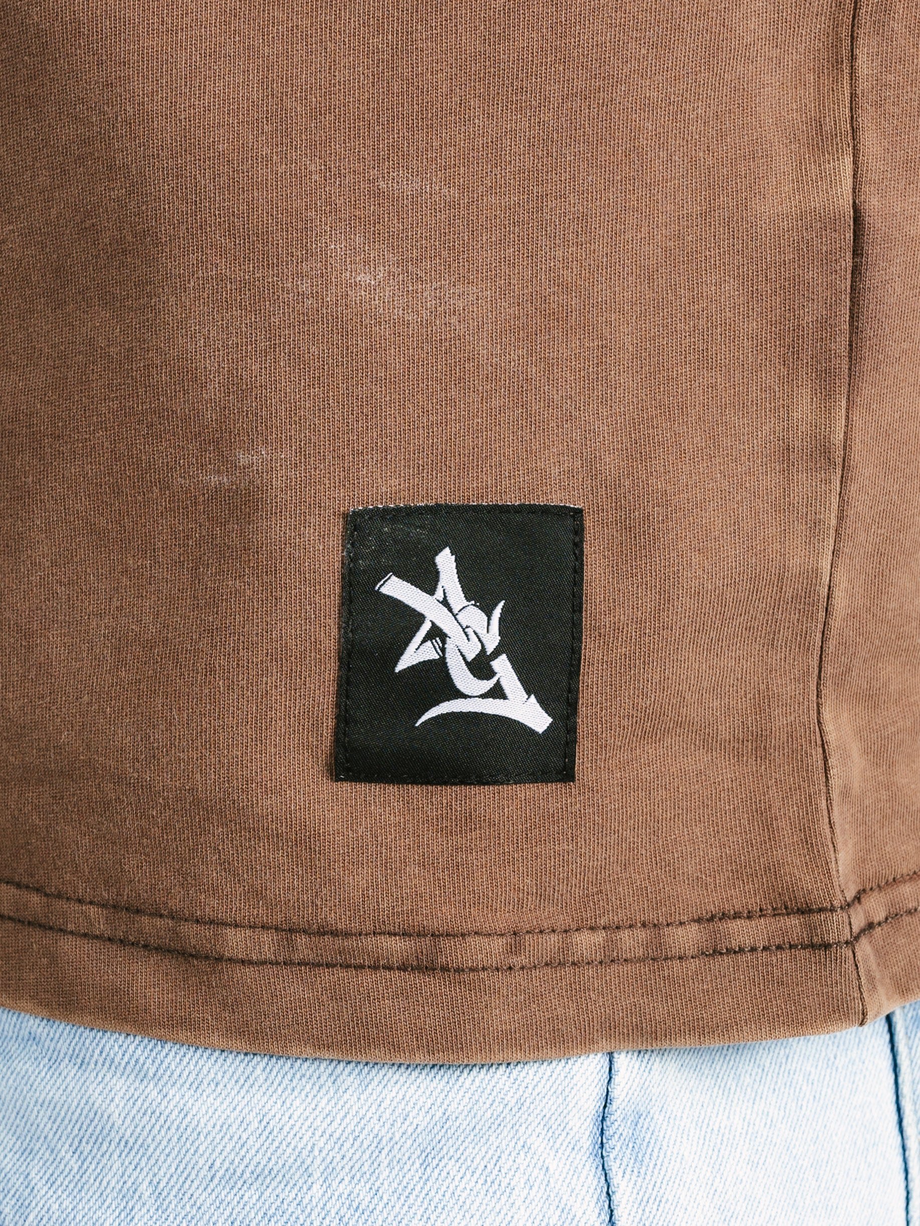 Brown Acid Wash Tee