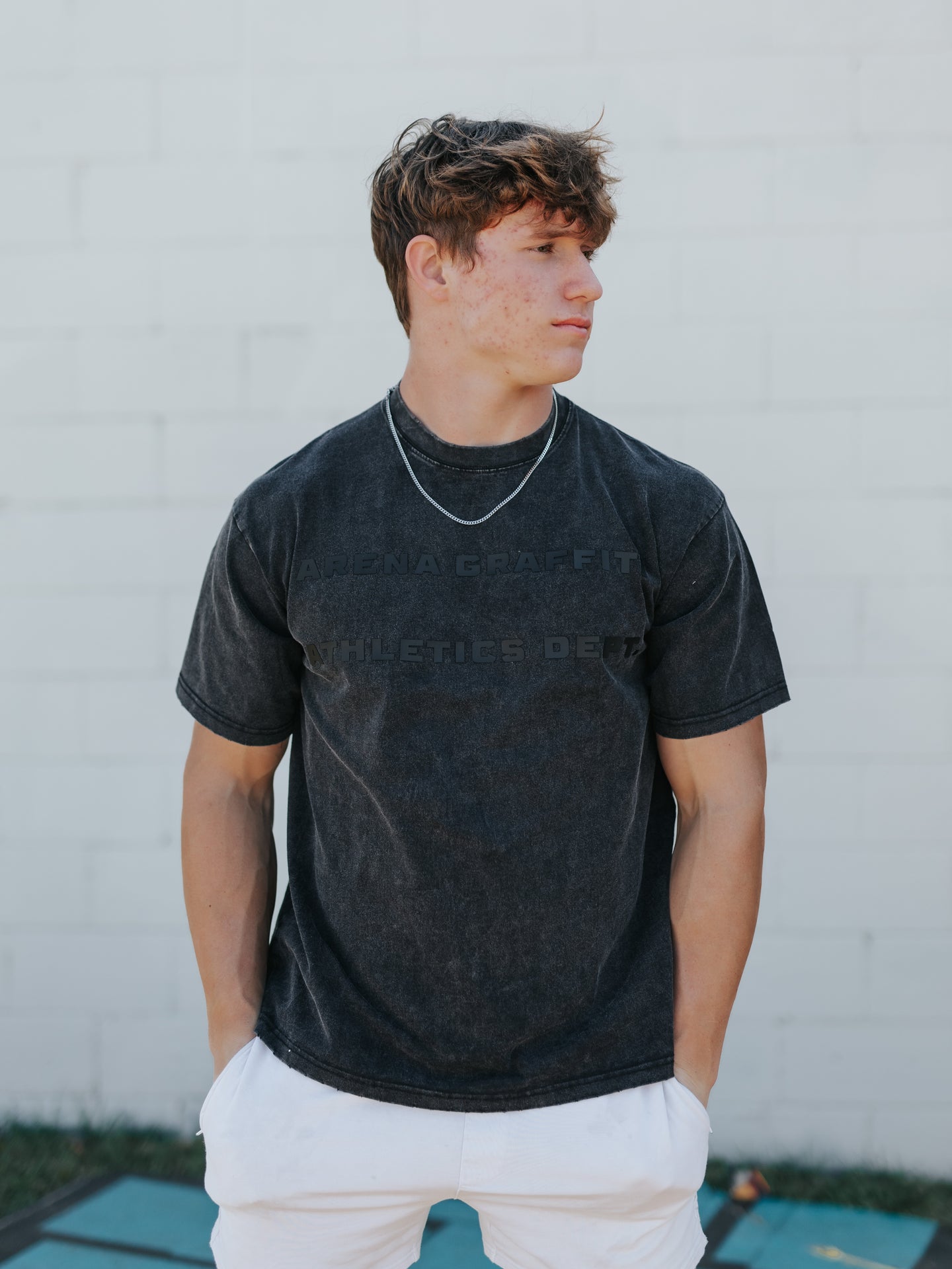 Black AG ATHLETIC DEPT Boxy Tee