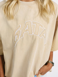 Gold Embroidered GATA Tee