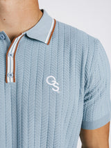 Light Blue Knit GS Golf Shirt