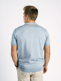 Light Blue Knit GS Golf Shirt