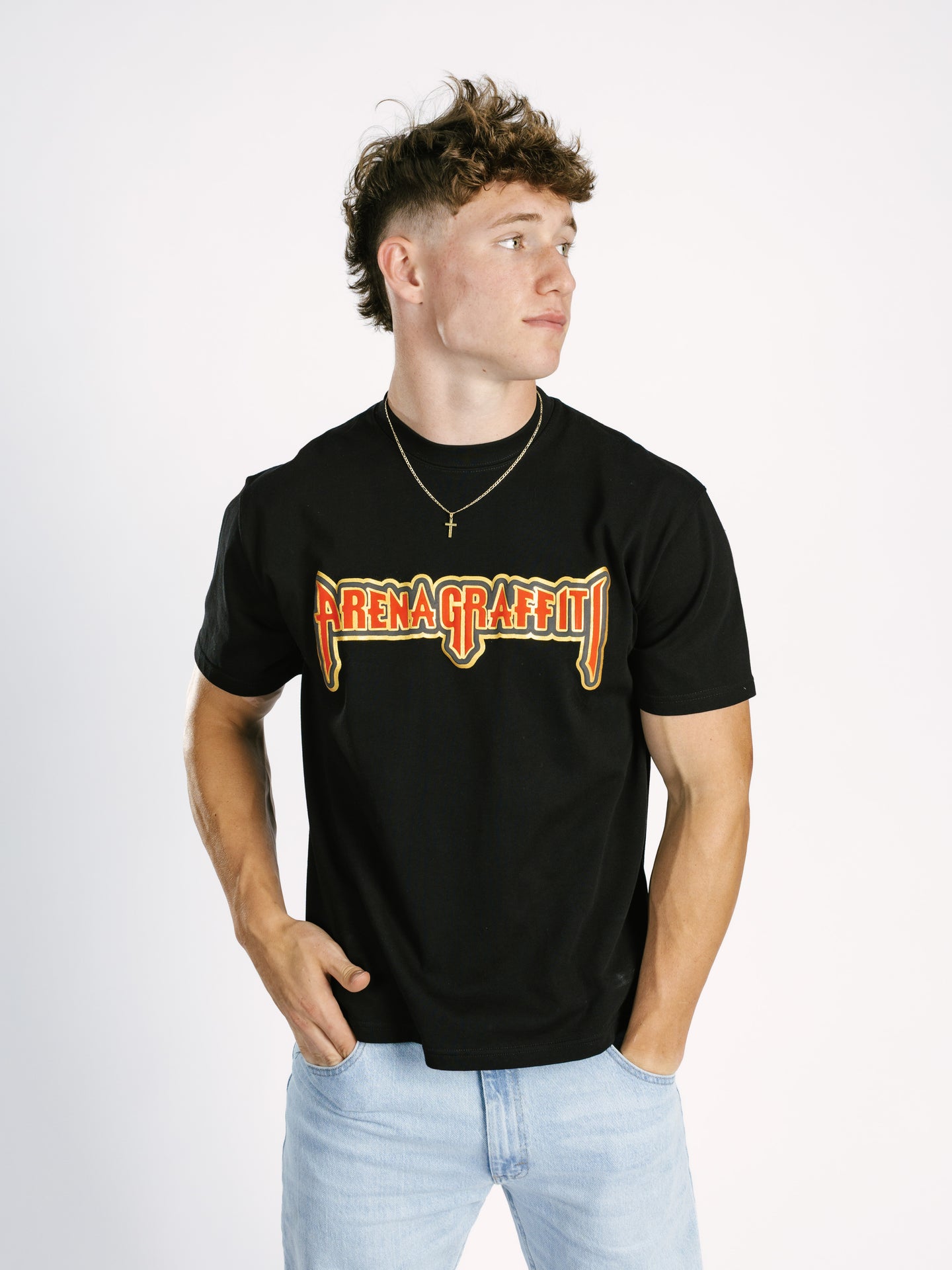 Metallic 'Arena Grafitti' Boxy Tee