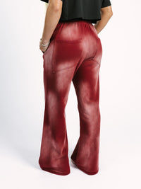Maroon Acid Wash Sweatpants