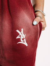 Maroon Acid Wash Sweatpants