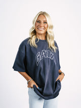 Navy Embroidered GATA Tee