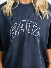 Navy Embroidered GATA Tee
