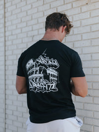 Black & White Arena Graffiti Tee
