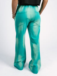 Teal Acid Wash Sweatpants