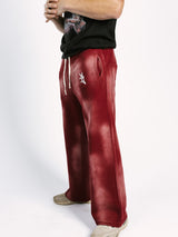 Maroon Acid Wash Sweatpants