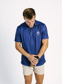 Navy Dotted Strutter Polo