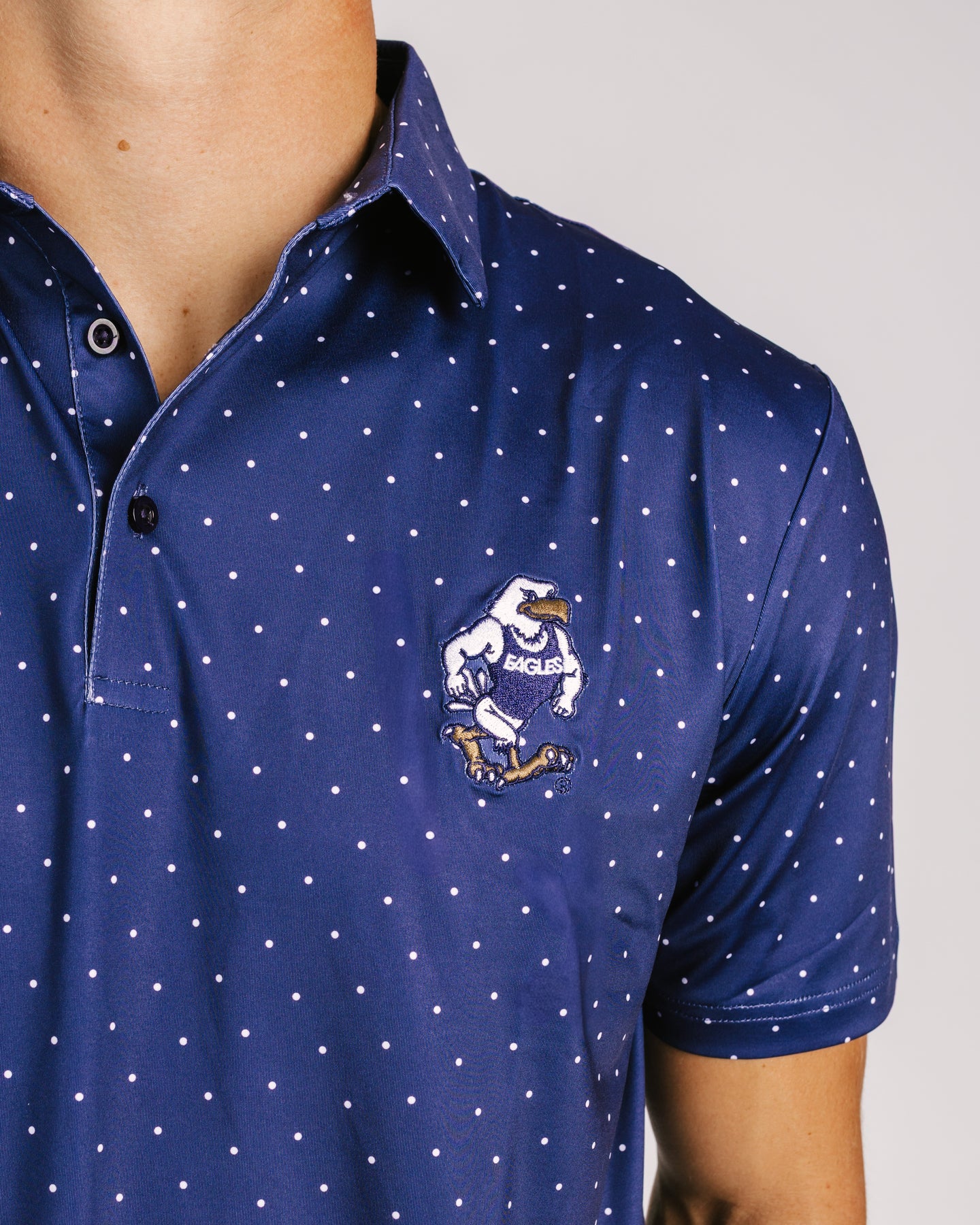 Navy Dotted Strutter Polo