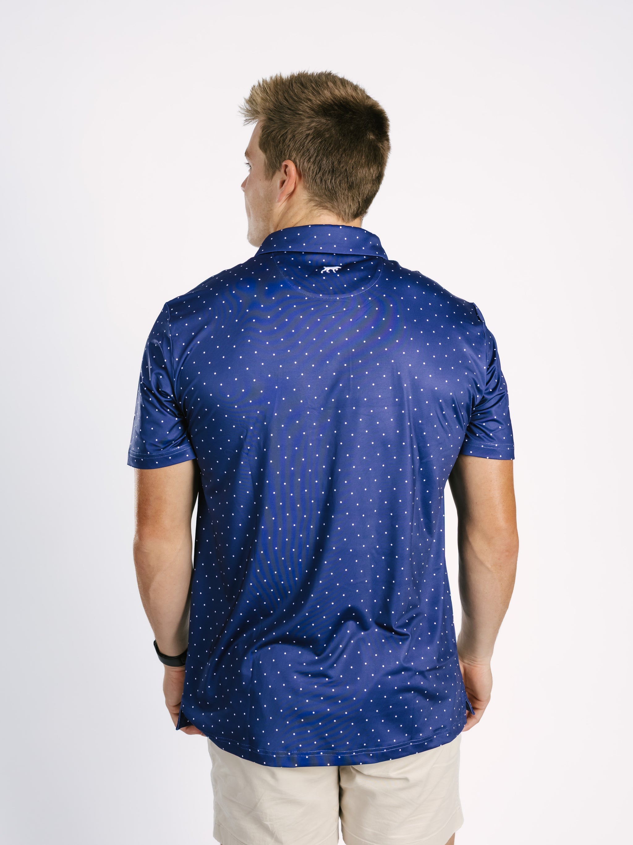 Navy Dotted Strutter Polo