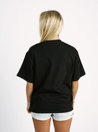 Black 'The Gambler' Boxy Tee