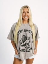Grey AG Boxing Acid Wash Boxy Tee