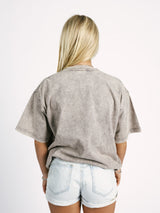 Grey AG Boxing Acid Wash Boxy Tee