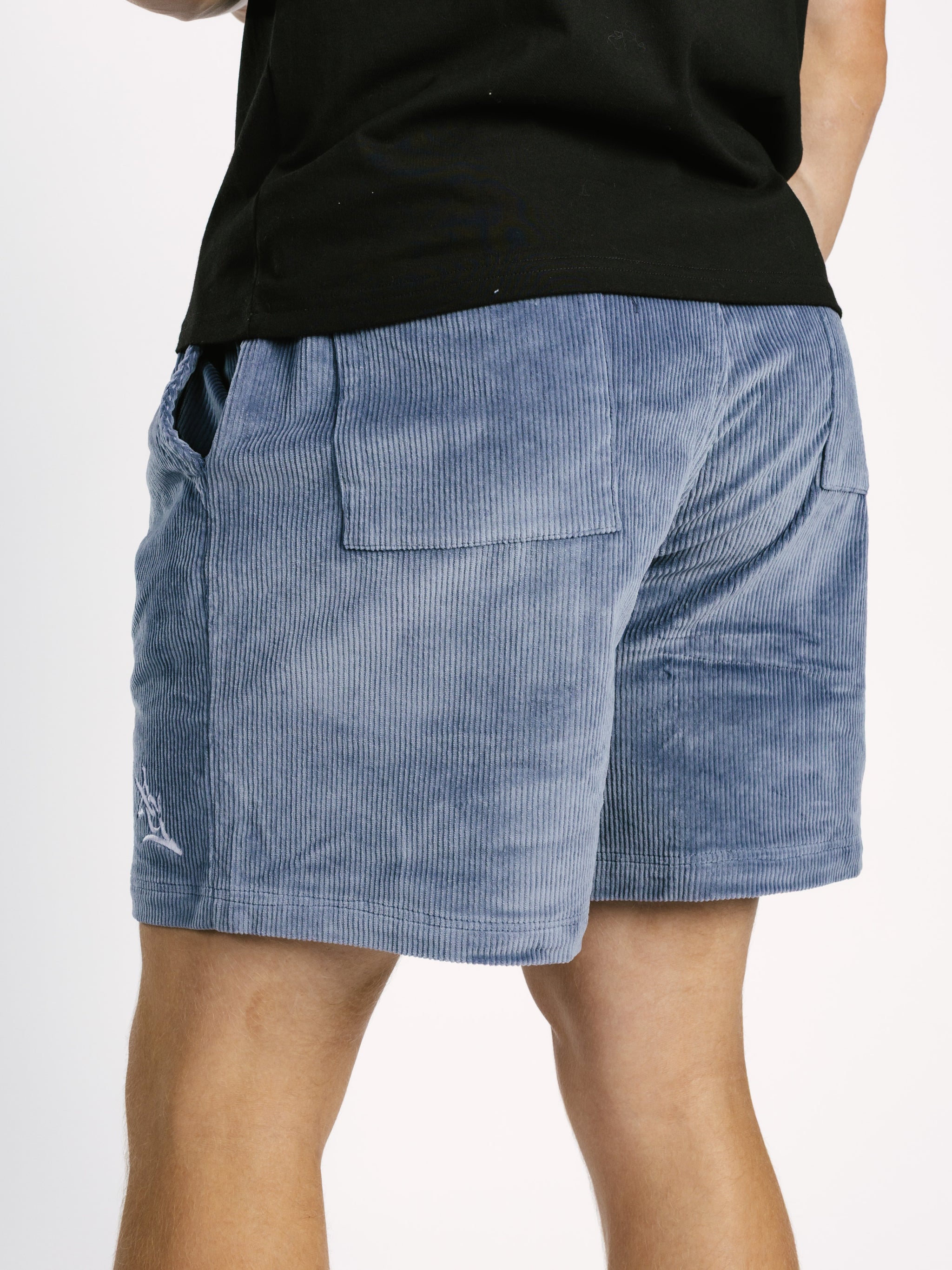 Blue Corduroy Shorts