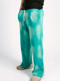 Teal Acid Wash Sweatpants