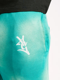 Teal Acid Wash Sweatpants