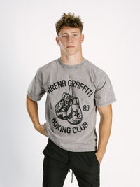 Grey AG Boxing Acid Wash Boxy Tee