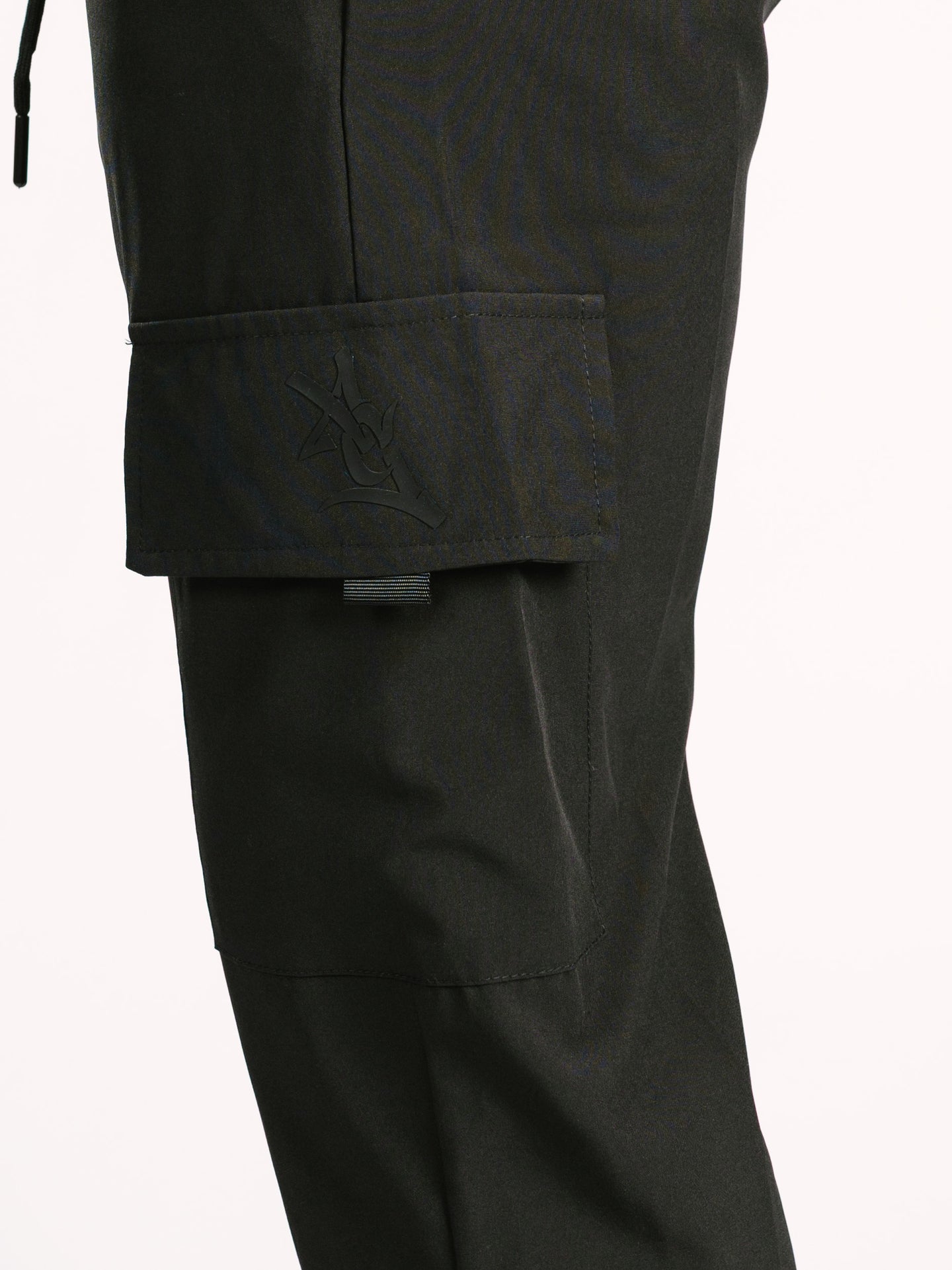 Black Nylon AG Joggers