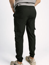 Black Nylon AG Joggers
