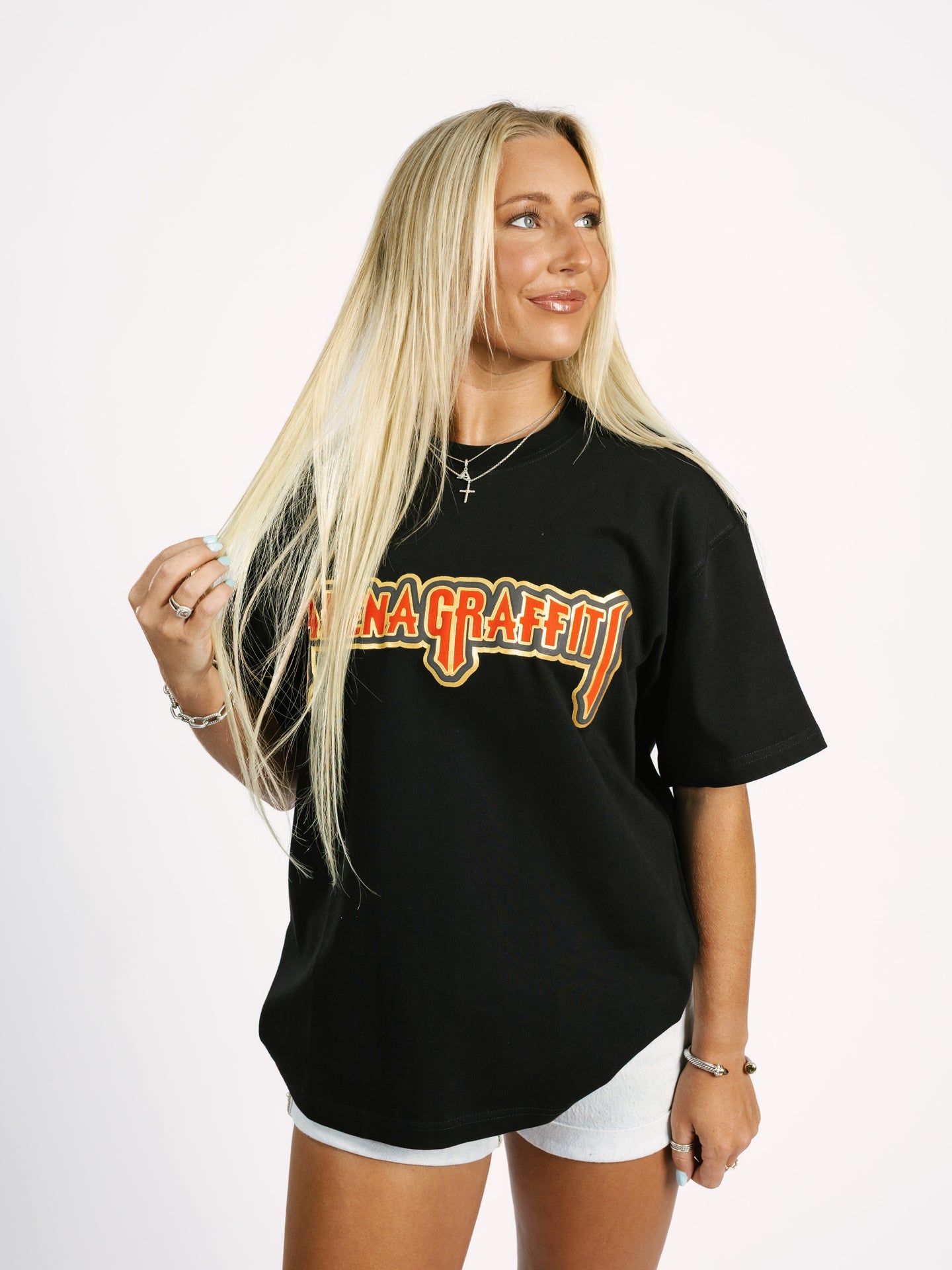 Metallic 'Arena Grafitti' Boxy Tee